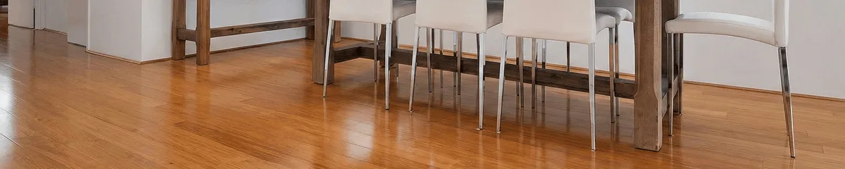Professionally installed and refinished bamboo flooring in a residential home, showcasing smooth finish and natural wood tones in Evansville, IN