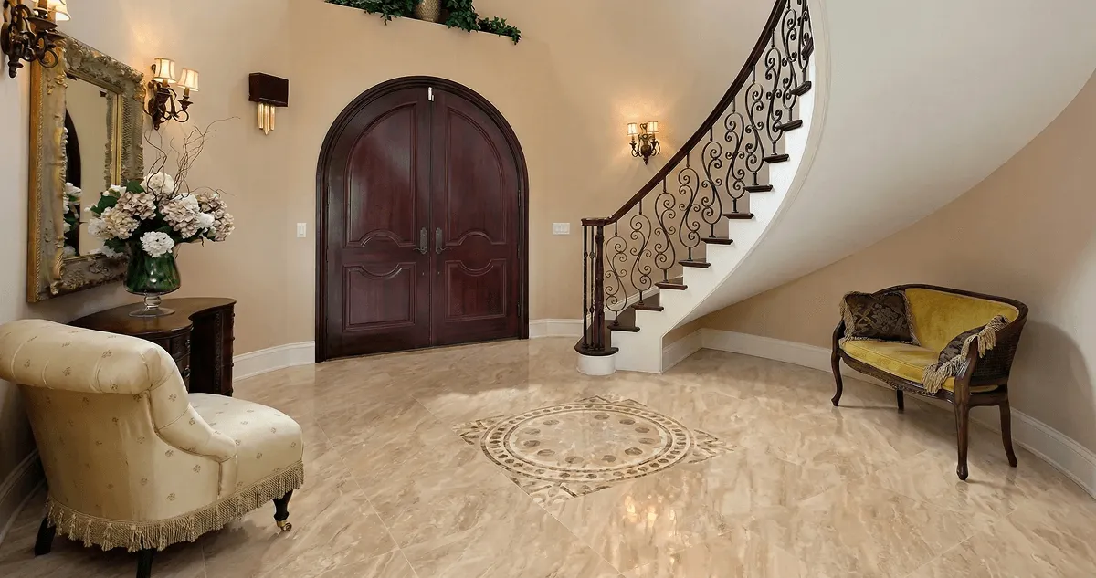 Entrance hall with professionally installed ceramic tile flooring in Evansville IN